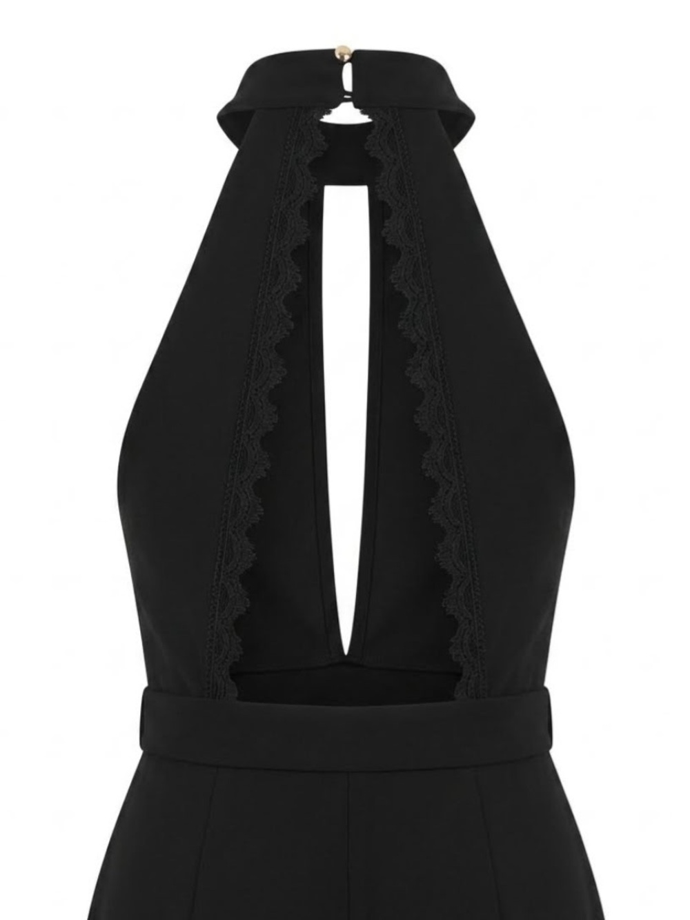 Streetwear Society Lg Black Halter Cutout Cocktail Mini Dress Wedding